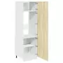 Mobile per Frigo Rovere Sonoma 60x57x207 cm Legno Multistrato