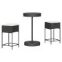 Set Bar da Giardino 3 pz con Cuscini in Polyrattan Nero