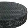 Set Bar da Giardino 3 pz con Cuscini in Polyrattan Nero