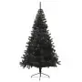 Albero di Natale Artificiale a Metà con Base Nero 240 cm PVC