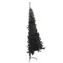 Albero di Natale Artificiale a Metà con Base Nero 240 cm PVC