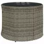 Set Divani da Giardino Semicircolare 3 pz in Polyrattan Grigio