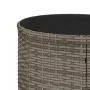 Set Divani da Giardino Semicircolare 3 pz in Polyrattan Grigio