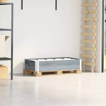 Paretale per Pallet Grigio 100x50 cm in Legno Massello di Pino