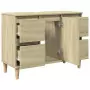 Mobile Lavabo Rovere Sonoma 80x33x60 cm in Legno Multistrato