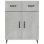 Credenza Grigio Cemento 69,5x34x90 cm in Legno Multistrato