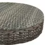 Set Bar da Giardino 3pz con Cuscini Grigio in Polyrattan