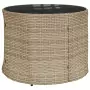 Set Divani da Giardino Semicircolare 3 pz in Polyrattan Beige