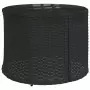 Set Divani da Giardino Semicircolare 3 pz in Polyrattan Nero