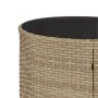 Divano Giardino Tavolo e Cuscini Semicircolare Beige Polyrattan