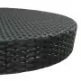 Set Bar da Giardino 5 pz con Cuscini in Polyrattan Nero