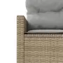 Set Divani da Giardino Semicircolare 2 pz in Polyrattan Beige