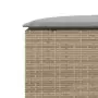 Set Divani da Giardino Semicircolare 2 pz in Polyrattan Beige