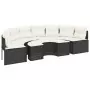 Set Divani da Giardino Semicircolare 2 pz in Polyrattan Nero