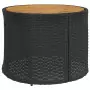 Set Divani da Giardino Semicircolare 3 pz in Polyrattan Nero