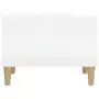 Tavolino Salotto Bianco Lucido 60x50x36,5 cm Legno Multistrato