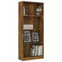 Libreria a 4 Ripiani Rovere Fumo 60x24x142 cm Legno Multistrato