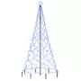 Albero di Natale con Palo in Metallo 500 LED Blu 3 m