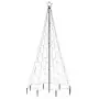 Albero di Natale con Palo in Metallo 500 LED Blu 3 m