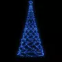 Albero di Natale con Palo in Metallo 500 LED Blu 3 m