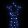 Albero di Natale con Palo in Metallo 500 LED Blu 3 m