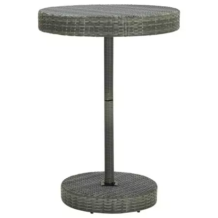 Tavolo da Giardino Grigio 75,5x106 cm in Polyrattan