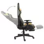 Sedia da Gaming Girevole con Poggiapiedi Oro in PVC