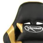 Sedia da Gaming Girevole con Poggiapiedi Oro in PVC