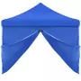 Tenda Pieghevole Pop-Up con 8 Pareti Laterali 3x9 m Blu