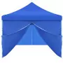 Tenda Pieghevole Pop-Up con 8 Pareti Laterali 3x9 m Blu