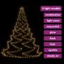 Albero da Parete con Gancio Metallico 720 LED Bianco Caldo 5 m