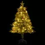 Albero di Natale con LED e Pigne Verde 120 cm in PVC e PE