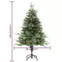 Albero di Natale con LED e Pigne Verde 120 cm in PVC e PE