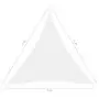 Parasole a Vela Oxford Triangolare 5x5x5 m Bianco