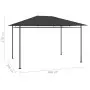 Gazebo 4x3x2,7 m Antracite 180 g/m²