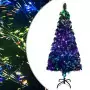 Albero di Natale Artificiale Supporto Verde 240 cm Fibra Ottica