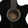 Chitarra Classica Western con Equalizzatore e 6 Corde Nera