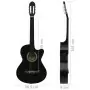 Chitarra Classica Western con Equalizzatore e 6 Corde Nera