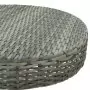 Tavolo da Giardino Grigio 60,5x106 cm in Polyrattan