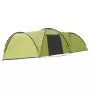 Tenda Igloo da Campeggio 650x240x190 cm per 8 Persone Verde