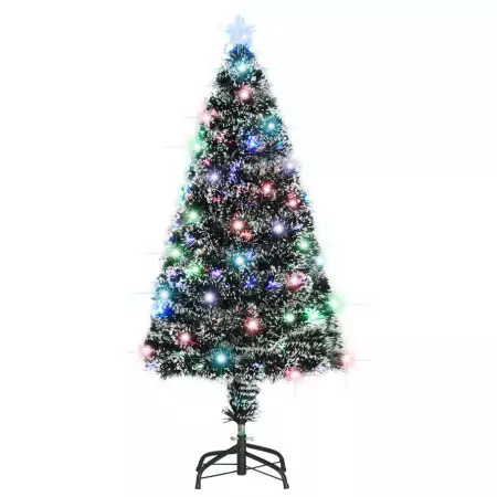 Albero di Natale Artificiale Supporto/LED 120 cm Fibra Ottica