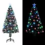 Albero di Natale Artificiale Supporto/LED 120 cm Fibra Ottica