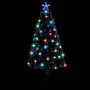 Albero di Natale Artificiale Supporto/LED 120 cm Fibra Ottica