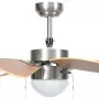 Ventilatore da Soffitto con Luce 76 cm Marrone Chiaro