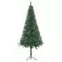 Albero di Natale Artificiale ad Angolo con Supporto Verde 150 cm PVC