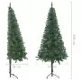 Albero di Natale Artificiale ad Angolo con Supporto Verde 150 cm PVC