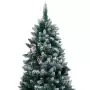 Set Albero Natale Artificiale con LED Palline e Pigne 180 cm