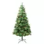 Albero di Natale con LED e Pigne Verde 225 cm in PVC e PE