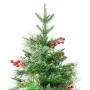 Albero di Natale con LED e Pigne Verde 225 cm in PVC e PE