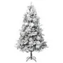 Albero di Natale con Neve Floccata LED e Pigne 195 cm PVC e PE